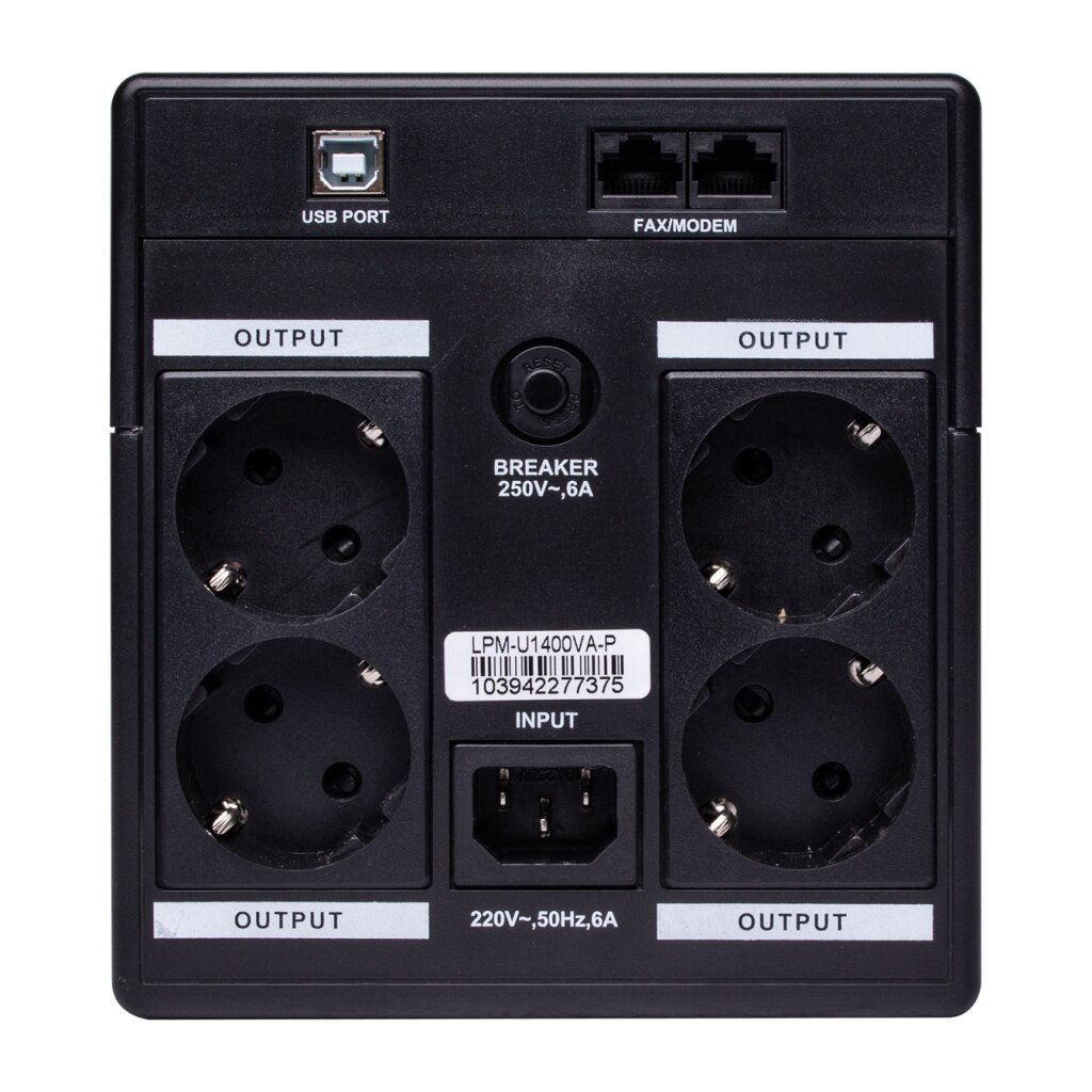 Источник бесперебойного питания (ИБП) LPM U1400VA-P (840Вт) - Изображение 4