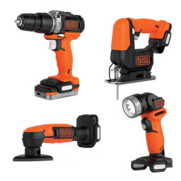 Набор из четырёх инструментов BLACK+DECKER BDCK123S2S BDCK123S2S