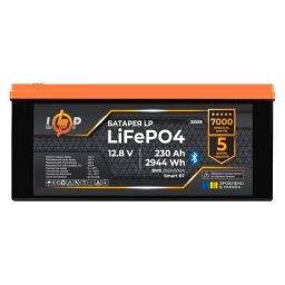 Акумулятор LP LiFePO4 12,8V - 230 Ah (2944Wh) (BMS 200A/100А) пластик Smart BT