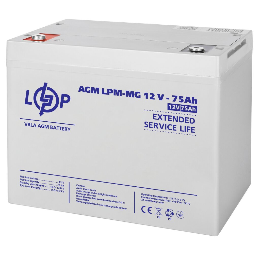 Аккумулятор мультигелевый LPM-MG 12V - 75 Ah - Изображение 1