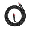Кабель Baseus Cafule Type-C to Type-C PD2.0 60W 20V 3A 1M Черный/Красный (CATKLF-G91) - Изображение 2