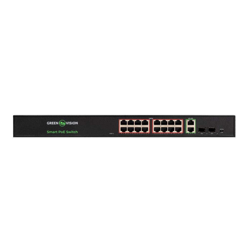 Коммутатор сетевой POE GV-022-D-16G+2PG+2SFP - Изображение 2