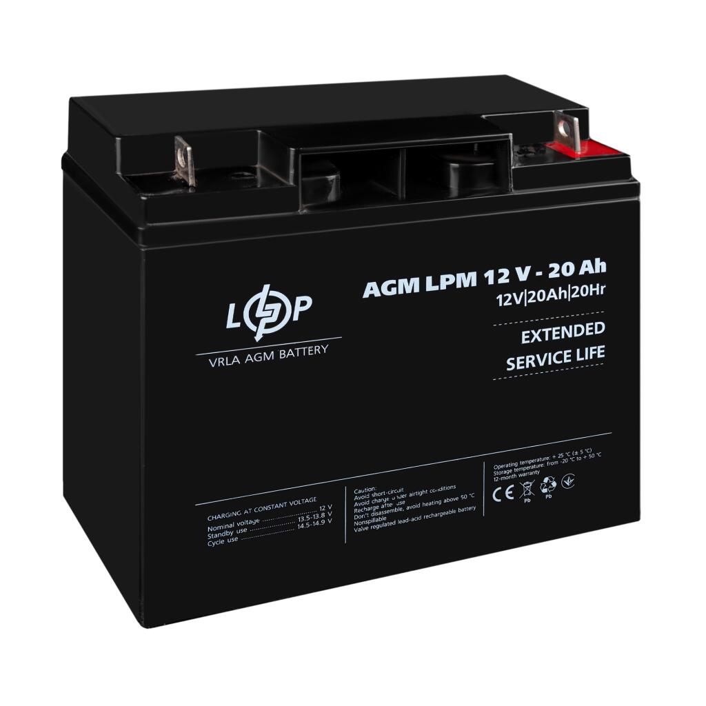 Распродажа (4163) Аккумулятор AGM LPM 12V - 20 Ah 09/23 - Изображение 3