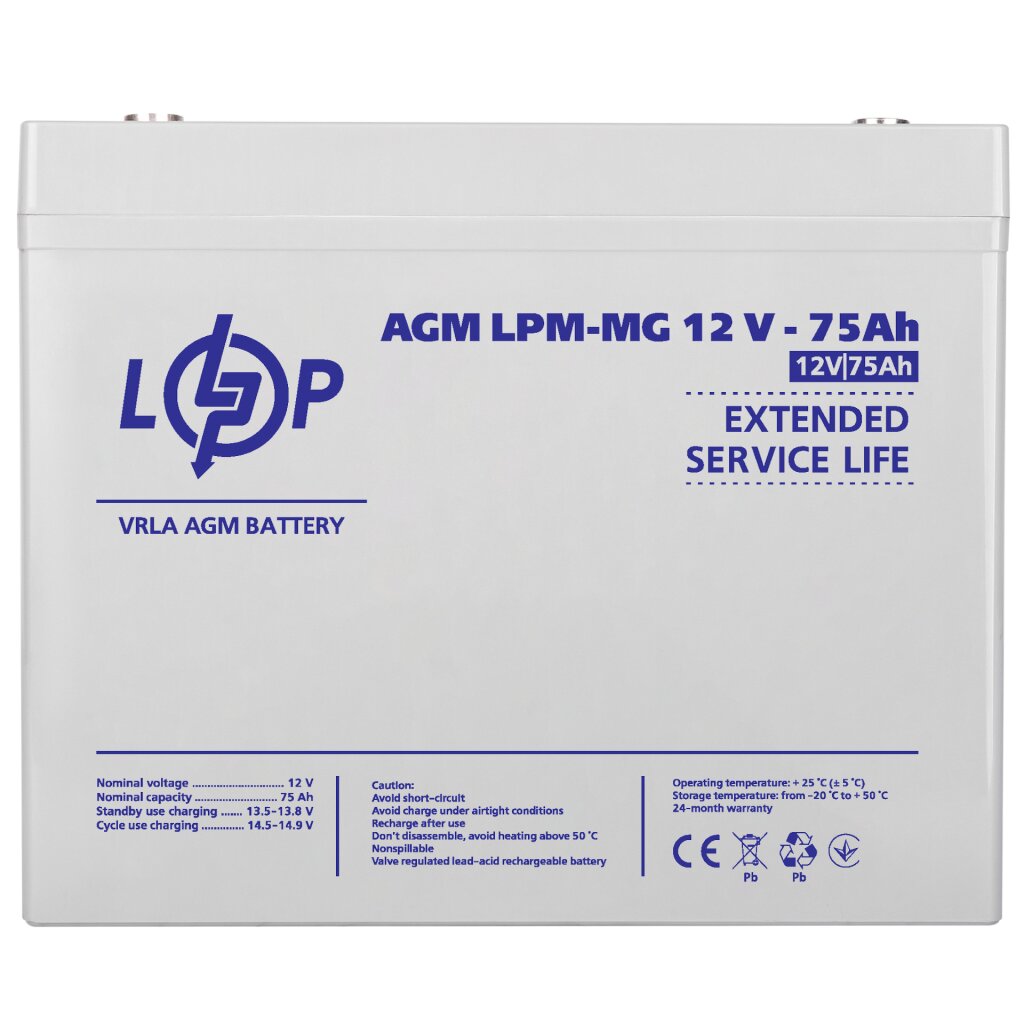 Аккумулятор мультигелевый LPM-MG 12V - 75 Ah - Изображение 4