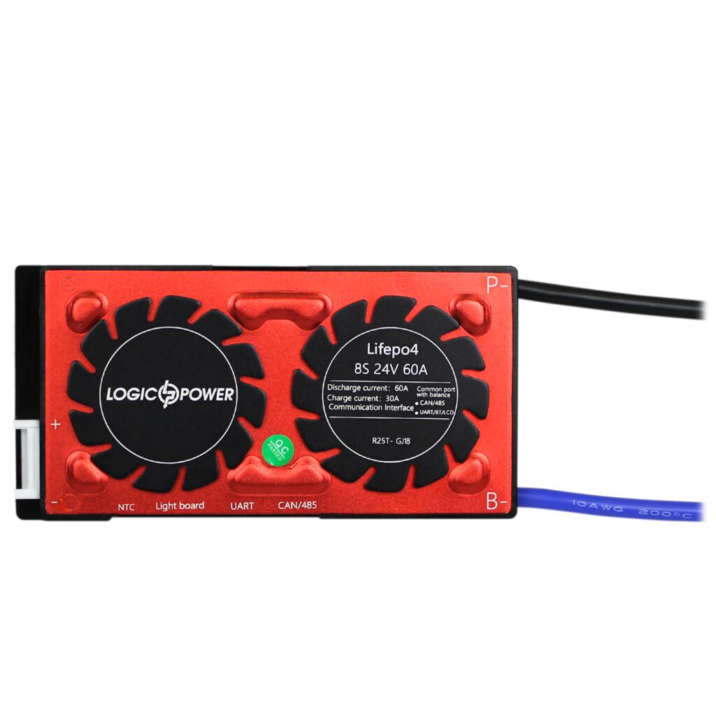 Smart BMS плата LP LiFePO4 24V 8S Dis 60A Ch 30A UART+RS485+CAN - Изображение 3