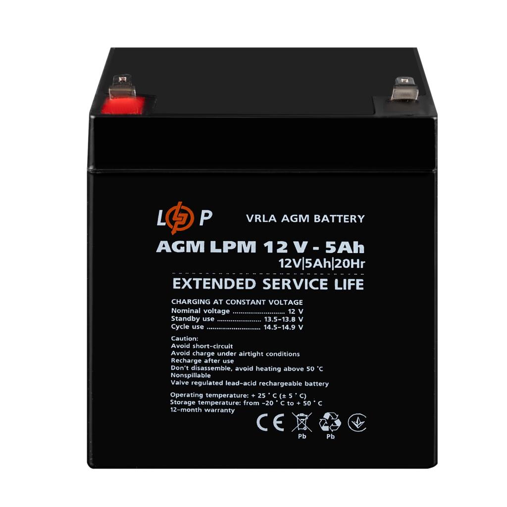 Аккумулятор AGM LPM 12V - 5 Ah - Изображение 2