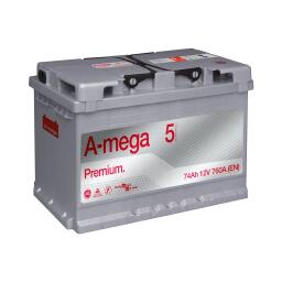 Аккумулятор авто Мегатекс A-mega Premium (M5) 6СТ-74-А3 (прав) ТХП 760