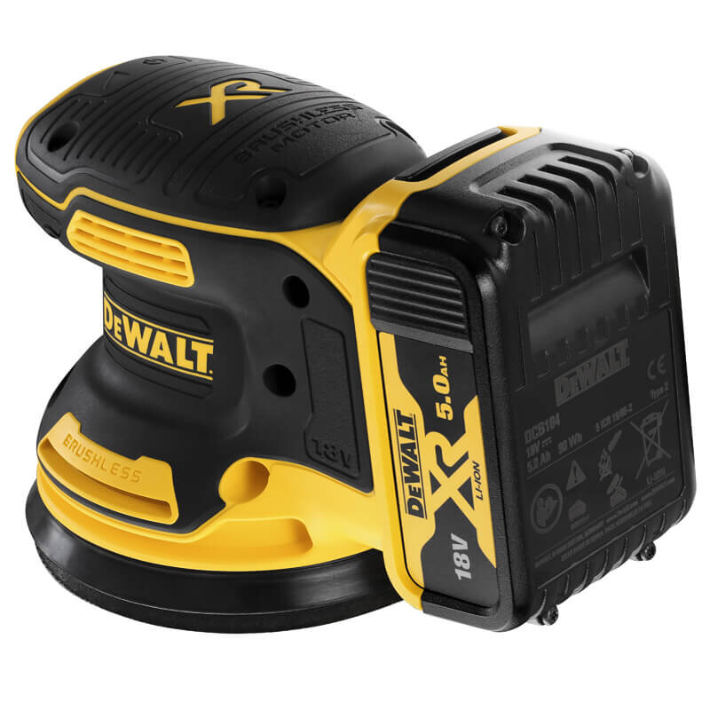 Шлифмашина эксцентриковая аккумуляторная бесщёточная DeWALT DCW210P2 DCW210P2 - Изображение 3