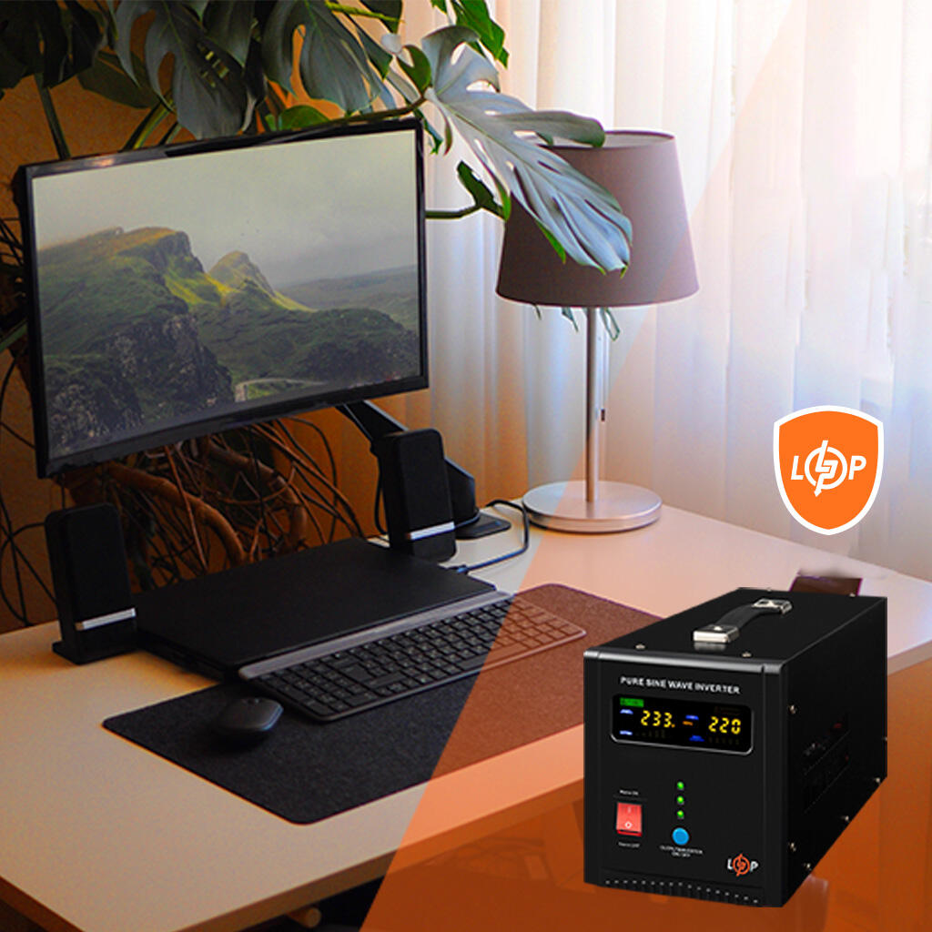 ДБЖ LogicPower LPY-PSW-1500VA+ (1050Вт) 10A/15A з правильною синусоїдою 24V - Зображення 8