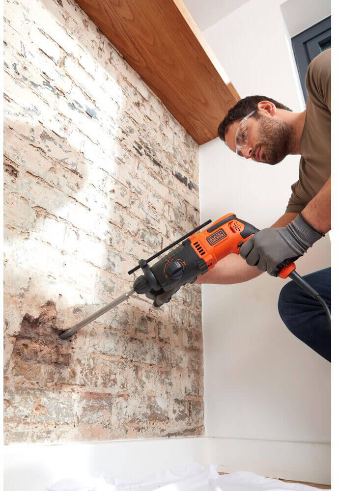 Перфоратор мережевий SDS-Plus BLACK+DECKER BEHS0 BEHS01K - Зображення 9