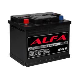 Акумулятор авто Мегатекс ALFA 6СТ-63-АЗ (лев) ТХП 610