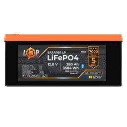 Аккумулятор LP LiFePO4 12,8V - 280 Ah (3584Wh) (BMS 200A/100А) пластик Smart BT