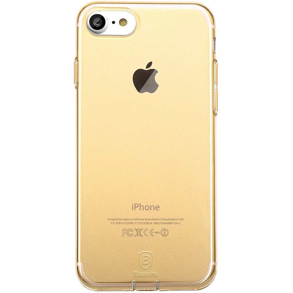 Чехол Baseus для iPhone SE 2020/8/7 Simple Pluggy Gold (ARAPIPH7-A0V) - Изображение 1