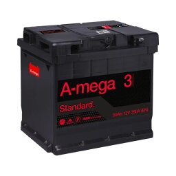 Аккумулятор авто Мегатекс A-mega Standard (М3) 6СТ-50-АЗ (лев) ТХП 390