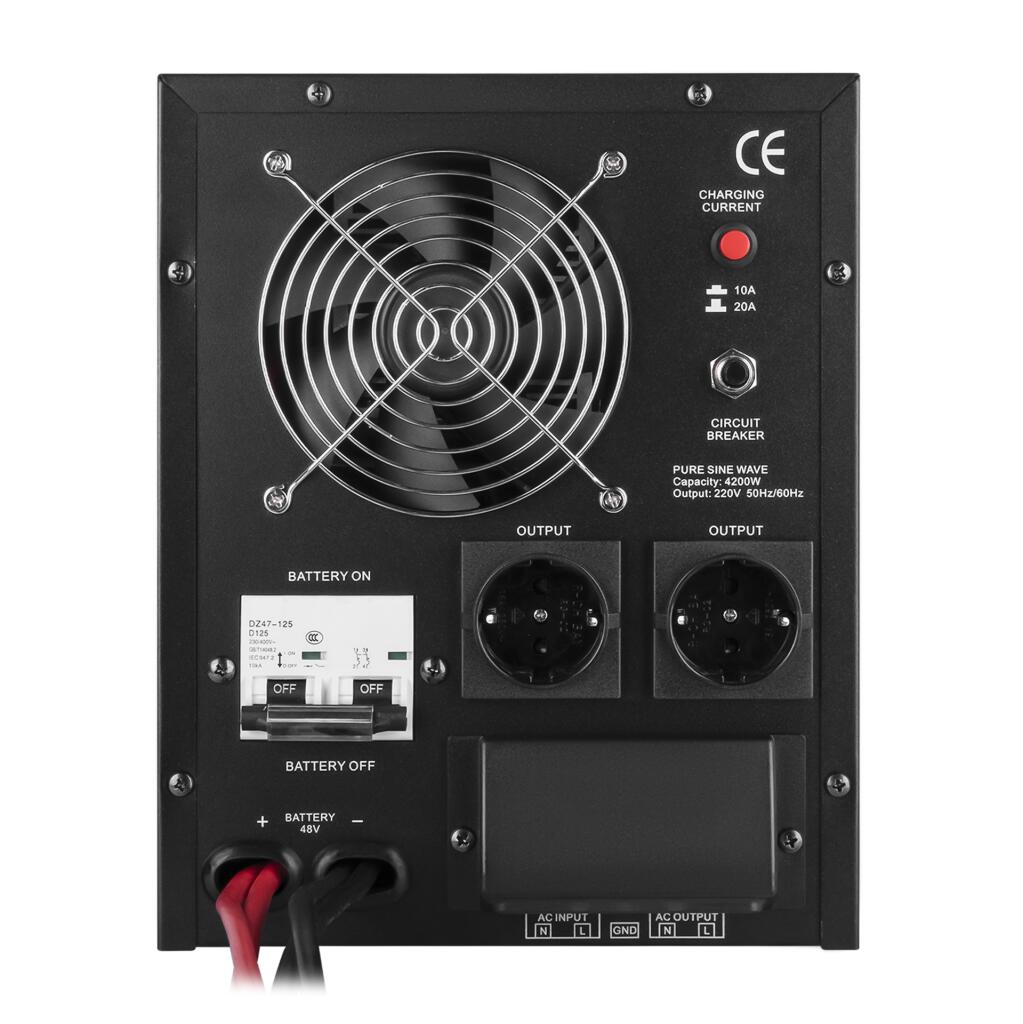 ИБП с правильной синусоидой 48V LPY-B-PSW-6000VA+(4200Вт)10A/20A - Изображение 4