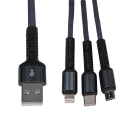 Кабель (шнур) LP 3 в 1 USB 3.0 to Type-C/Lightning/Micro-USB 1м (C20CM)