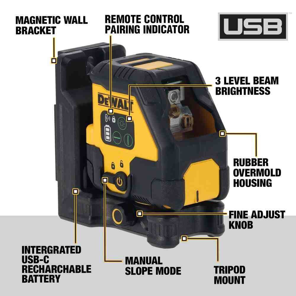 Уровень лазерный линейный DeWALT DCLE14201GB - Изображение 6