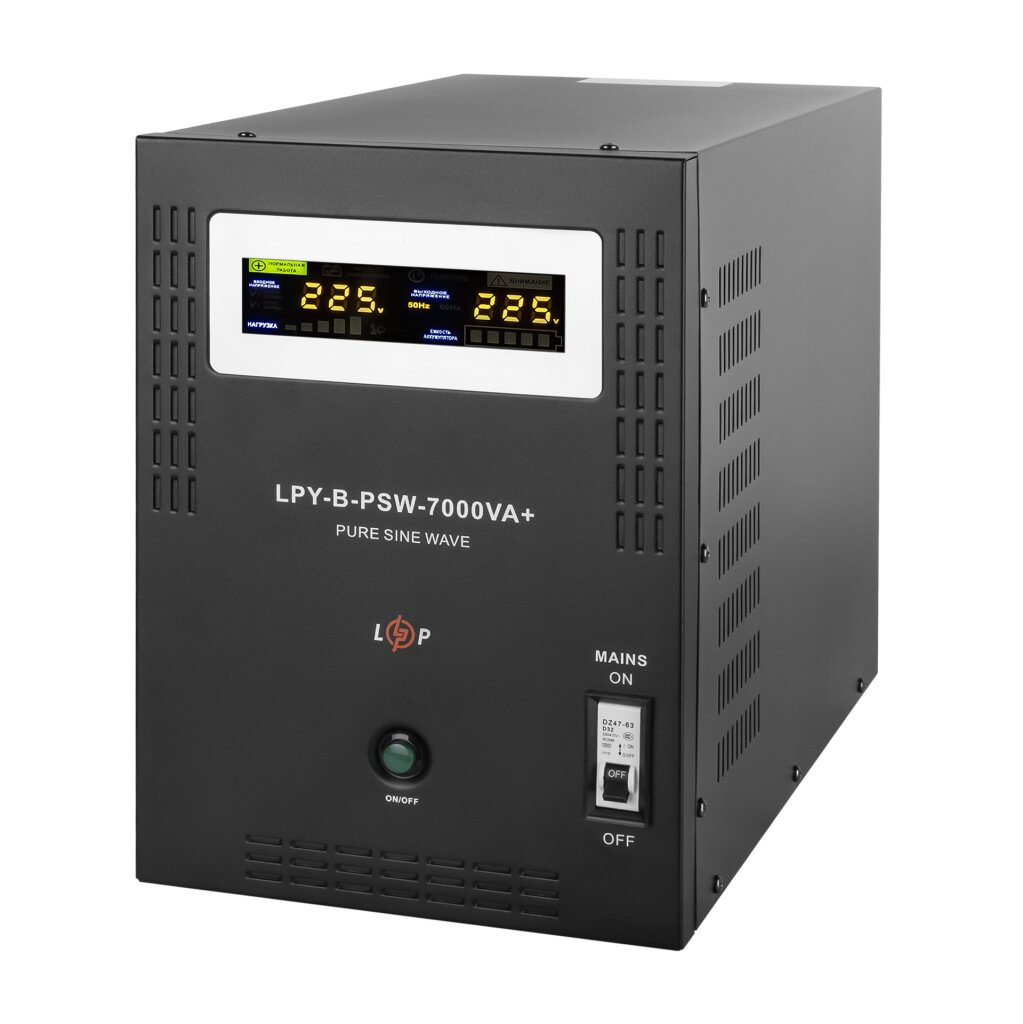 ДБЖ з правильною синусоїдою 48V LPY-B-PSW-7000VA+(5000Вт)10A/20A - Изображение 2