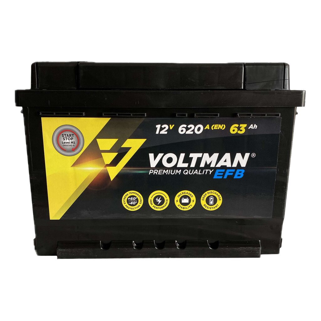 Аккумулятор Westa EFB VOLTMAN 6CТ-63 А + слева - Изображение 1