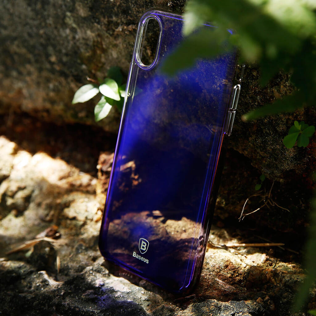 Чехол Baseus для iPhone X/Xs Glaze Purple (WIAPIPHX-GC01) - Изображение 3