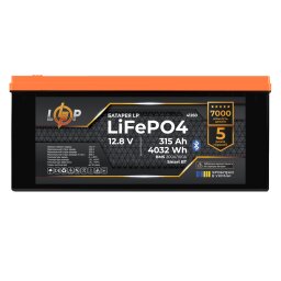 Аккумулятор LP LiFePO4 12,8V - 315 Ah (4032Wh) (BMS 200A/100А) пластик Smart BT