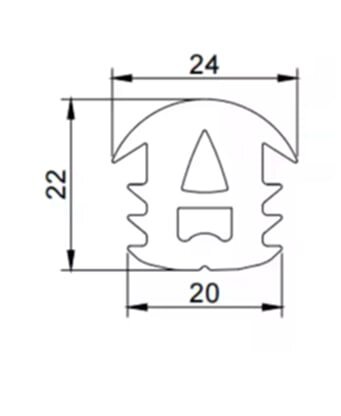 Уплотнитель для солнечных панелей (24*22*20 мм), EPDM - Изображение 2