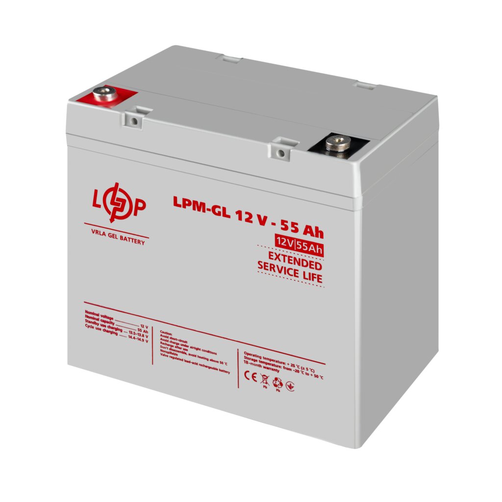 Акція.Акумулятор гелевий LPM-GL 12V - 55 Ah - Изображение 4