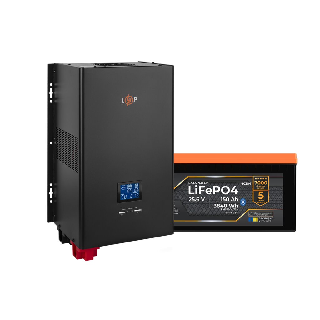 Комплект резервного питания LogicPower ИБП 3500W + литиевая (LiFePO4) батарея 3840 Wh - Изображение 2